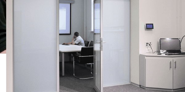 Acoustic Switchable Smart Glass technology working to keep office space sound down