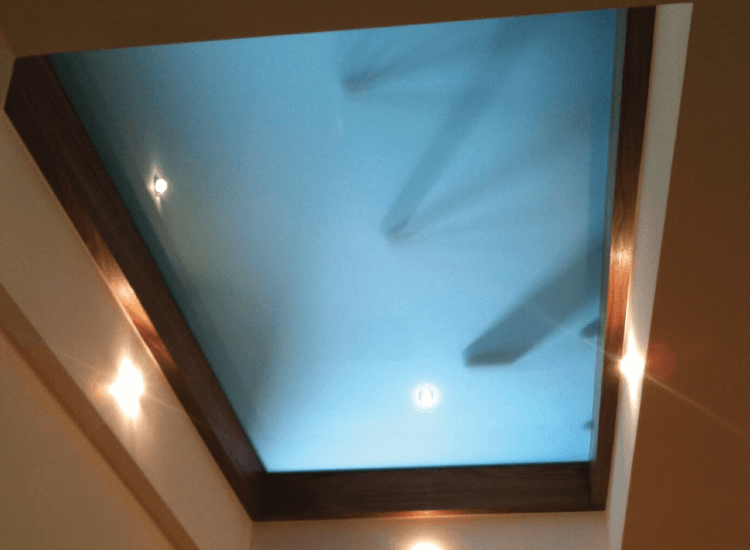 Switchable Smart Glass Skylight floor switched to off