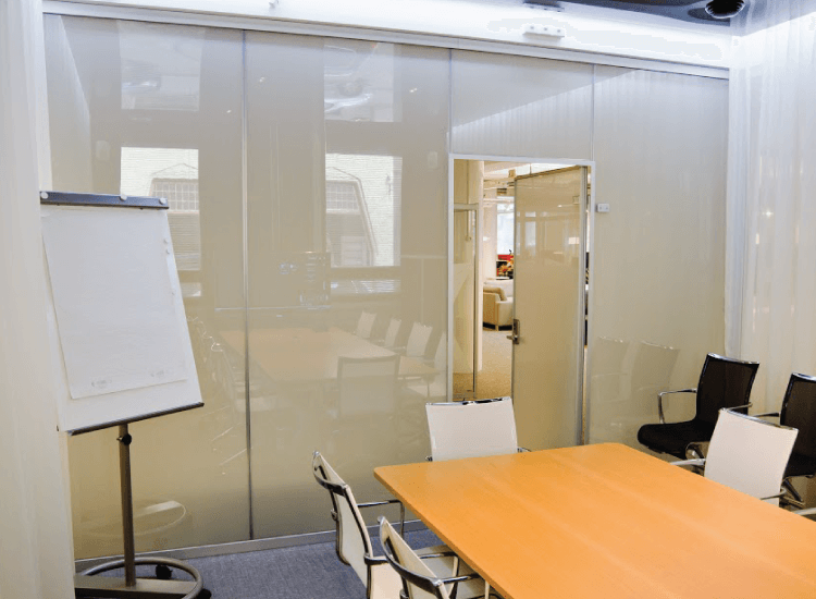 Self Adhesive Smart Film Office Meeting Room Privacy Switched to Off