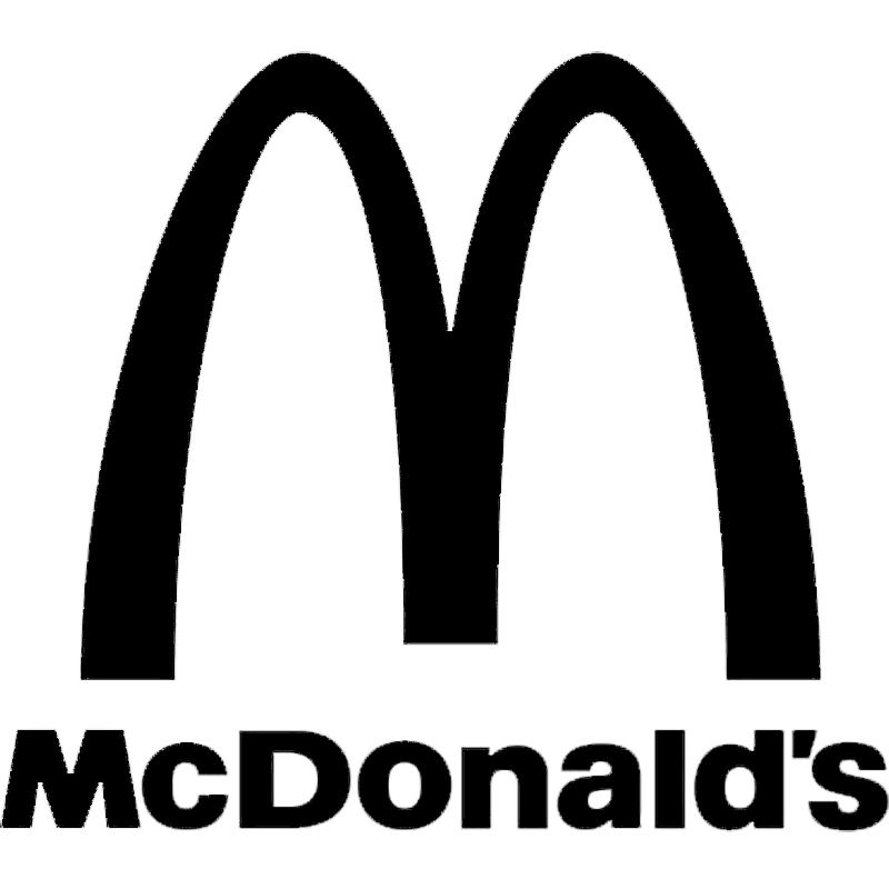 mcdonalds logo slider black