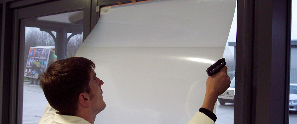 Self-Adhesive Switchable Film installation