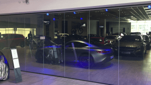 Mercedes switchable smart glass partition